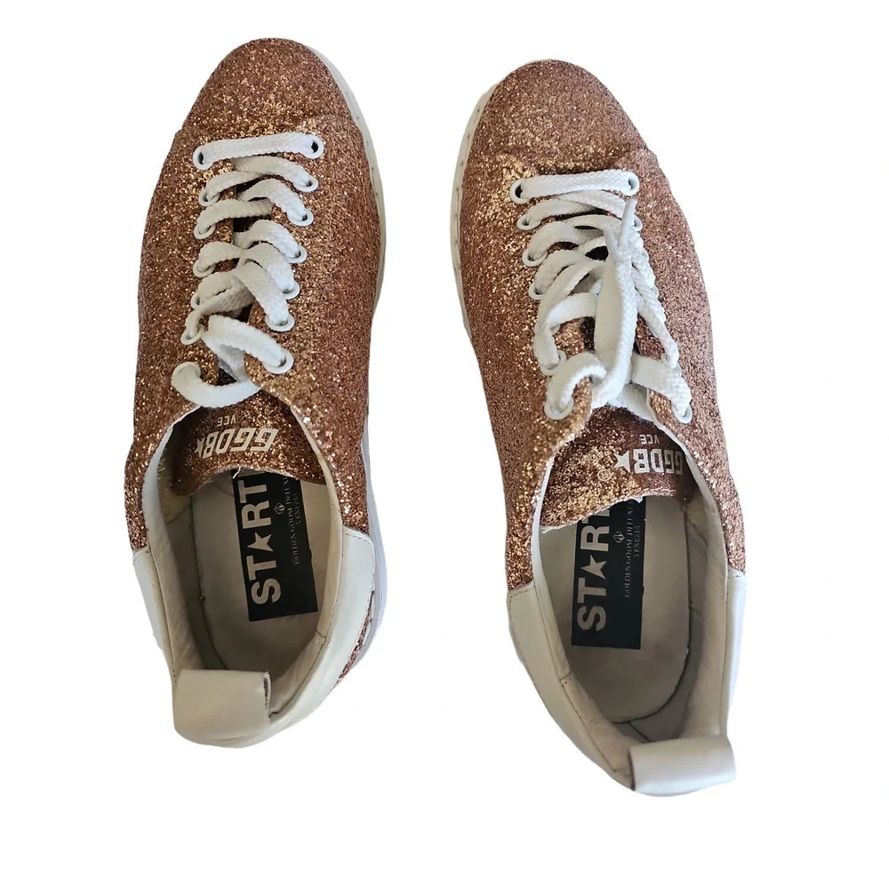 Golden Goose Gold Glitter Athletic Shoes - Picture 5 of 13